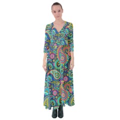 Patterns, Green Background, Texture, Hd Wallpaper Button Up Maxi Dress