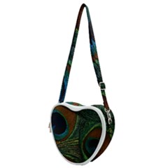Peacock Feathers, Feathers, Peacock Nice Heart Shoulder Bag by nateshop