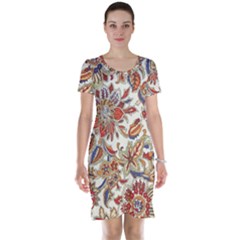 Retro Paisley Patterns, Floral Patterns, Background Short Sleeve Nightdress