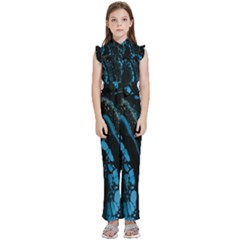 Stains, Liquid, Texture, Macro, Abstraction Kids  Sleeveless Ruffle Edge Band Collar Chiffon One Piece