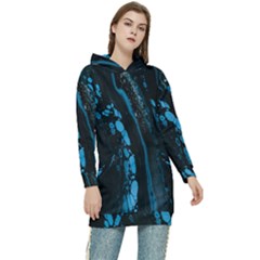 Stains, Liquid, Texture, Macro, Abstraction Women s Long Oversized Pullover Hoodie