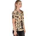 Egypt Pyramids Nature Desert Women s V-Neck Scrub Top View3