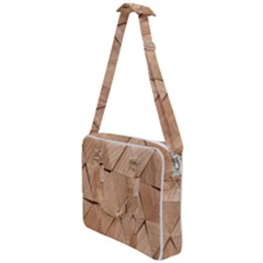 Wooden Triangles Texture, Wooden Wooden Cross Body Office Bag