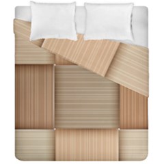Wooden Wickerwork Textures, Square Patterns, Vector Duvet Cover Double Side (california King Size)