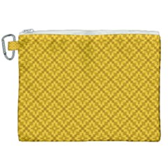 Yellow Floral Pattern Vintage Pattern, Yellow Background, Canvas Cosmetic Bag (xxl)