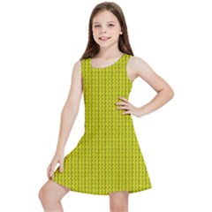 Yellow Lego Texture Macro, Yellow Dots Background Kids  Lightweight Sleeveless Dress
