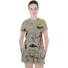 Egyptian Man Artifact Royal Women s T-shirt And Shorts Set