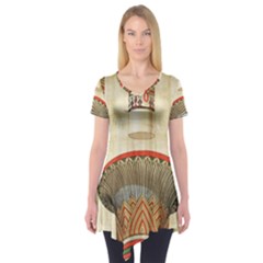 Egyptian Architecture Column Short Sleeve Tunic 