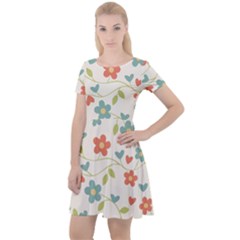 Abstract-1 Cap Sleeve Velour Dress 