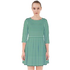 Green -1 Smock Dress