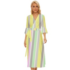 Stripes-2 Midsummer Wrap Dress