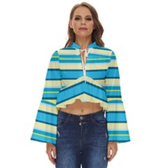 Stripes-3 Boho Long Bell Sleeve Top
