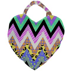 Zigzag-1 Giant Heart Shaped Tote