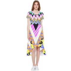 Zigzag-1 High Low Boho Dress
