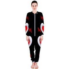 Mom And Dad, Father, Feeling, I Love You, Love Onepiece Jumpsuit (ladies)