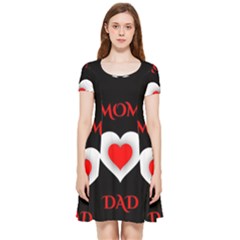 Mom And Dad, Father, Feeling, I Love You, Love Inside Out Cap Sleeve Dress