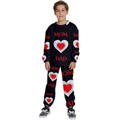 Mom And Dad, Father, Feeling, I Love You, Love Kids  Sweatshirt Set