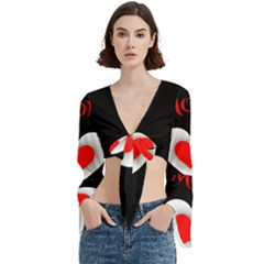 Mom And Dad, Father, Feeling, I Love You, Love Trumpet Sleeve Cropped Top
