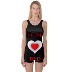Mom And Dad, Father, Feeling, I Love You, Love One Piece Boyleg Swimsuit by nateshop