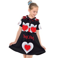 Mom And Dad, Father, Feeling, I Love You, Love Kids  Short Sleeve Shirt Dress
