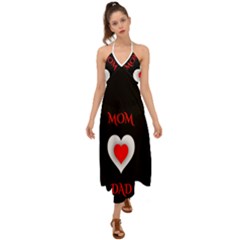 Mom And Dad, Father, Feeling, I Love You, Love Halter Tie Back Dress 