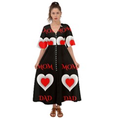 Mom And Dad, Father, Feeling, I Love You, Love Kimono Sleeve Boho Dress