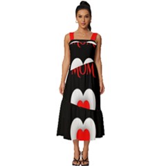 Mom And Dad, Father, Feeling, I Love You, Love Square Neckline Tiered Midi Dress