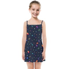Abstract Minimalism Digital Art, Kids  Summer Sun Dress