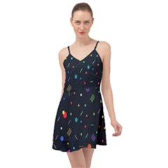 Abstract Minimalism Digital Art, Summer Time Chiffon Dress