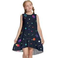 Abstract Minimalism Digital Art, Kids  Frill Swing Dress