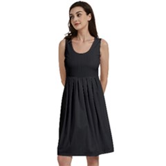 Black, Background, Simple Classic Skater Dress