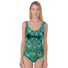 Feather, Bird, Pattern, Peacock, Texture Princess Tank Leotard 
