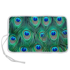 Peacock Feathers, Bonito, Bird, Blue, Colorful, Feathers Pen Storage Case (s) by nateshop