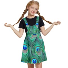 Peacock Feathers, Bonito, Bird, Blue, Colorful, Feathers Kids  Apron Dress