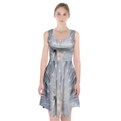 White Feathers, Animal, Bird, Feather, Peacock Racerback Midi Dress