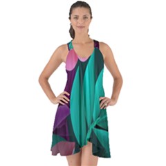 Eaves, Mate, Pink, Purple, Stock Wall Show Some Back Chiffon Dress