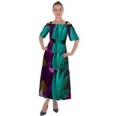 Eaves, Mate, Pink, Purple, Stock Wall Shoulder Straps Boho Maxi Dress 