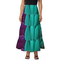 Eaves, Mate, Pink, Purple, Stock Wall Tiered Ruffle Maxi Skirt