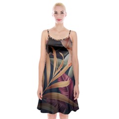 Flowers, Green, Hold, Huawei Spaghetti Strap Velvet Dress