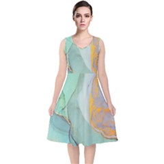 Huawei, Lite, Mate V-neck Midi Sleeveless Dress 