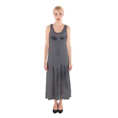 Gray, Color, Background, Monochrome, Minimalism Sleeveless Maxi Dress