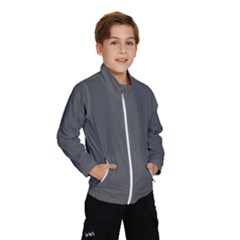 Gray, Color, Background, Monochrome, Minimalism Kids  Windbreaker