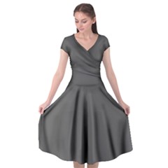 Gray, Color, Background, Monochrome, Minimalism Cap Sleeve Wrap Front Dress