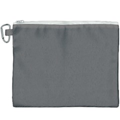 Gray, Color, Background, Monochrome, Minimalism Canvas Cosmetic Bag (xxxl) by nateshop