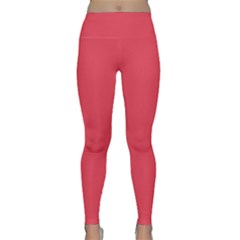 Pink, Color, Background, Monochromic, Minimalism Lightweight Velour Classic Yoga Leggings