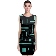 Rectangles, Cubes, Forma Sleeveless Velvet Midi Dress