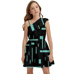 Rectangles, Cubes, Forma Kids  One Shoulder Party Dress