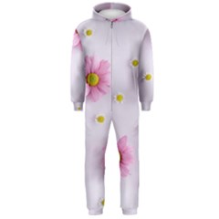 Springpurple Flower On A Purple Background Hooded Jumpsuit (men)