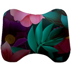 Flowers, Mate, Pink, Purple, Stock Wall Head Support Cushion