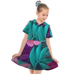 Flowers, Mate, Pink, Purple, Stock Wall Kids  Short Sleeve Shirt Dress